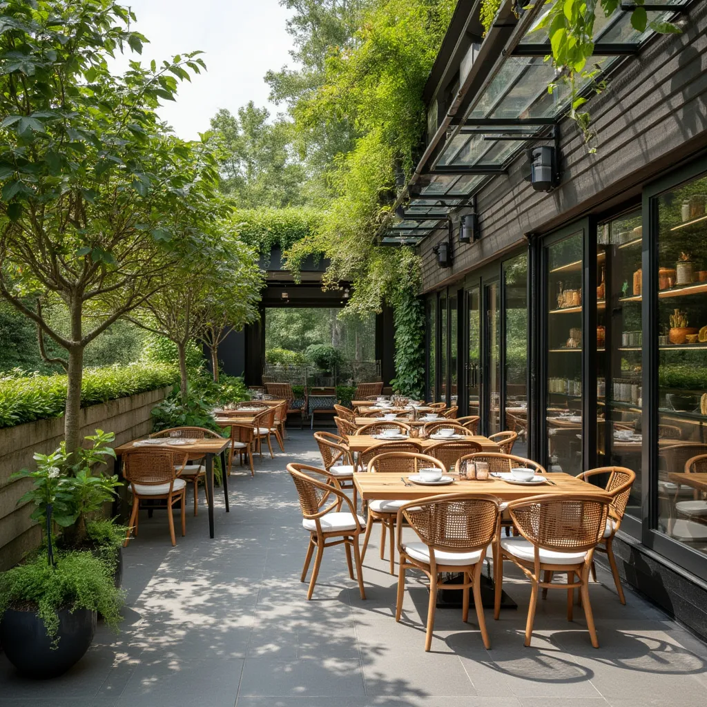 Terrasse pour pauses et échanges